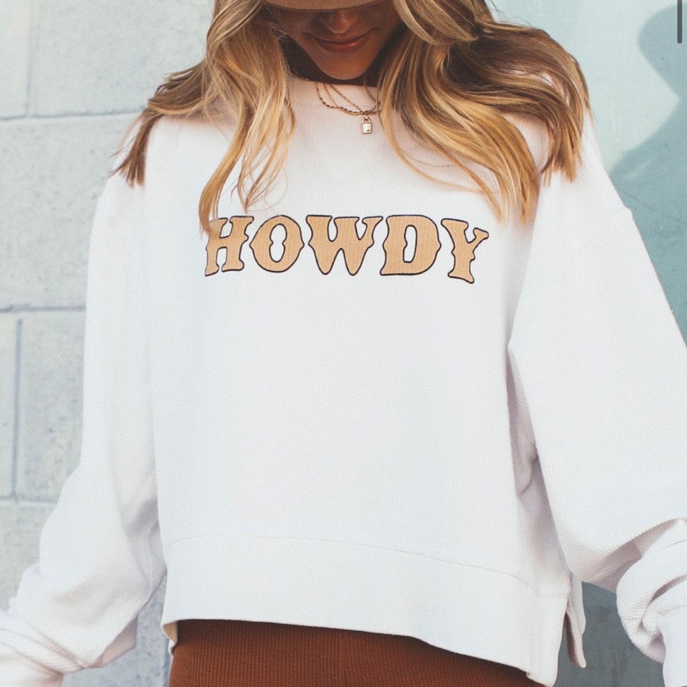 Charlie Southern Howdy Crop Sweatshirt